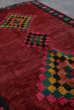 Moroccan Tribal Rug with Vibrant Diamond Motifs - 4.4 x 8 Feet