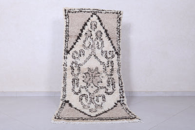 Moroccan berber rug 2.4 X 6.1 Feet - Boucherouite Rugs