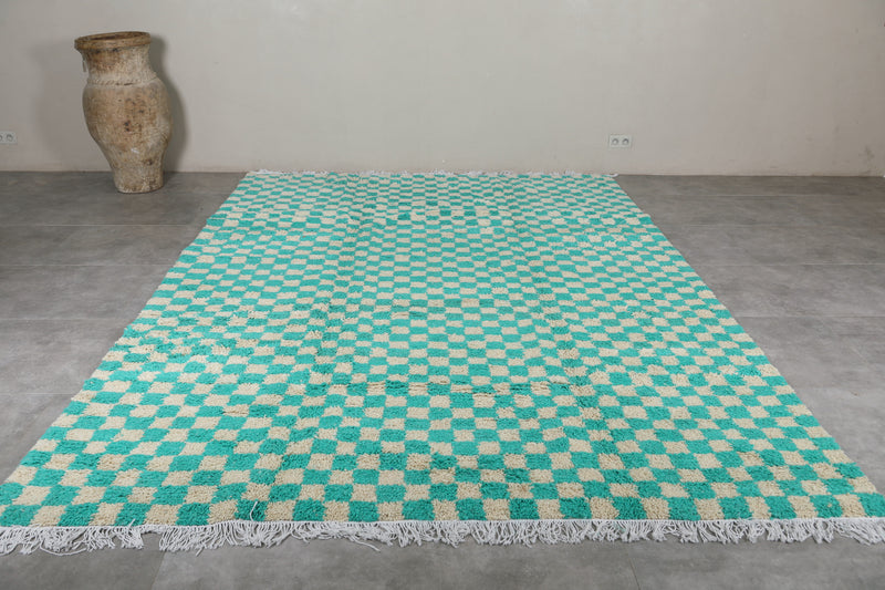 Beni Ourain Moroccan Rug - 8.3 x 11.5 ft | Handwoven Checkered Beauty