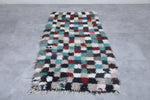 Colorful Moroccan Chess Rug 3 X 5.7 Feet