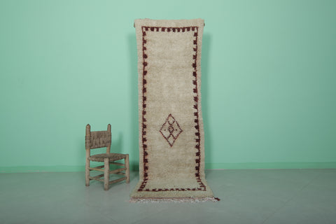 Moroccan berber rug 2.4 X 7.8 Feet