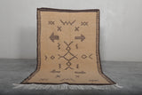 Small Moroccan Rug - 3.3 x 5.1 ft | Beige with Tribal Patterns