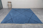 Blue Moroccan rug Beni ourain - Handmade Custom rug