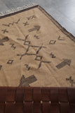 Small Moroccan Rug - 3.3 x 5.1 ft | Beige with Tribal Patterns