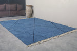 Blue Moroccan rug Beni ourain - Handmade Custom rug