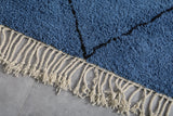 Blue Moroccan rug Beni ourain - Handmade Custom rug