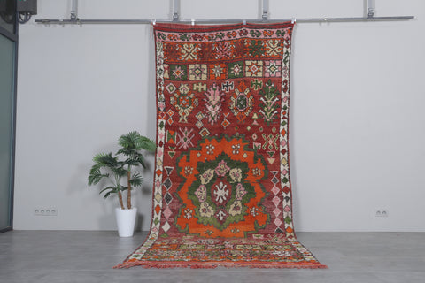 Long vintage Moroccan rug 5.4 X 13.8 Feet