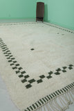 Handmade Moroccan Rug - Handwoven 9 x 12.3 Feet | Checkered Border Design