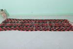 Long Moroccan Runner Rug Red 2.9 X 9.2 Feet