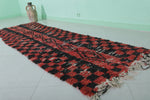 Long Moroccan Runner Rug Red 2.9 X 9.2 Feet