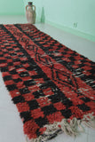 Long Moroccan Runner Rug Red 2.9 X 9.2 Feet