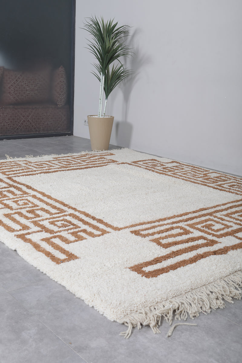 Handmade Berber Rug - 8.2 x 9.9 Ft | Tribal Design