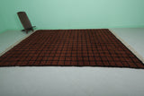 Bold Moroccan Rug - 8.2 x 10.5 ft | Rich Brown with Black Grid Pattern