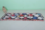 Boucherouite runner rug 2.7 X 7.5 Feet