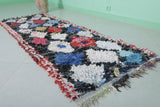 Boucherouite runner rug 2.7 X 7.5 Feet