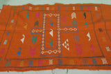 Orange Moroccan kilim 3 FT X 4.8 FT