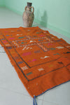 Orange Moroccan kilim 3 FT X 4.8 FT