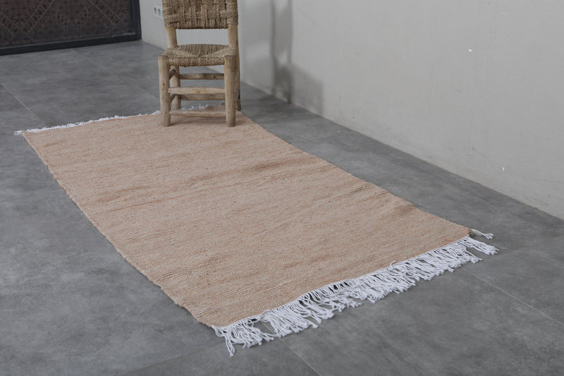 Handwoven Moroccan Rug - 3 X 6 Feet | Earthy Natural Design