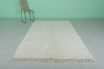 Diamond Moroccan Rug - 5.1 x 8.6 Feet | Handwoven Wool with Subtle Diamond Pattern