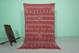 Handwoven kilim rug 4.4 ft x 7.1 ft