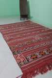 Handwoven kilim rug 4.4 ft x 7.1 ft