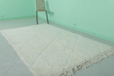 Diamond Moroccan Rug - 5.1 x 8.6 Feet | Handwoven Wool with Subtle Diamond Pattern