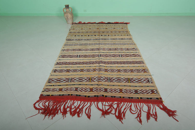 Handwoven Moroccan Rug - 4.5 FT X 8.4 FT | Unique Bohemian Decor