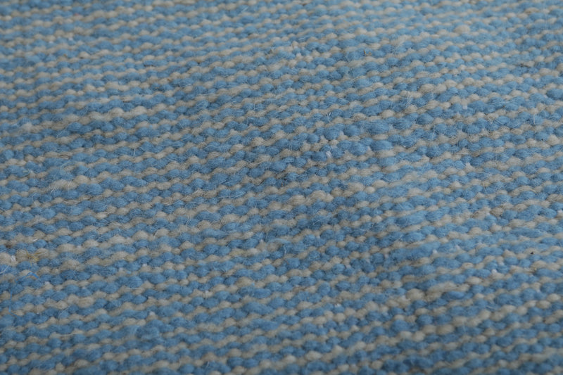 Sky Blue Moroccan Rug - 2.8 X 5.3 Feet | Handwoven Charm