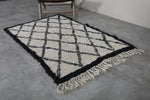 moroccan beni ourain rug 3.1 X 4.9 Feet - handmade rug