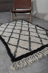 moroccan beni ourain rug 3.1 X 4.9 Feet - handmade rug