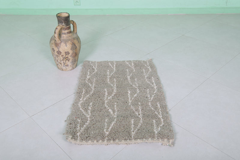 Beni Ourain Rug - Handwoven 2 x 3 Feet | Moroccan Wool Accent