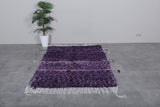 Handmade rug 4.6 x 6.3 Feet - purple wool rug