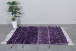 Handmade rug 4.6 x 6.3 Feet - purple wool rug