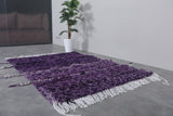 Handmade rug 4.6 x 6.3 Feet - purple wool rug