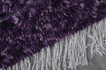 Handmade rug 4.6 x 6.3 Feet - purple wool rug