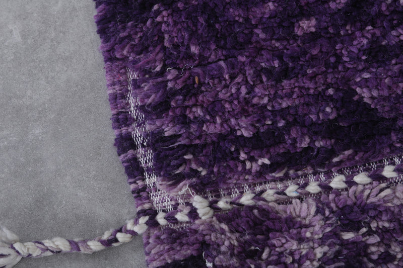 Handmade Rug 4.6 x 6.3 Ft - Purple Wool Rug