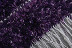 Handmade rug 4.6 x 6.3 Feet - purple wool rug