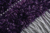 Handmade rug 4.6 x 6.3 Feet - purple wool rug