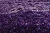 Handmade rug 4.6 x 6.3 Feet - purple wool rug