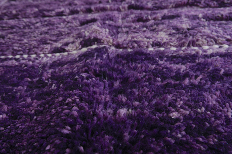 Handmade Rug 4.6 x 6.3 Ft - Purple Wool Rug