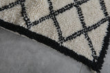 handmade rug 3.3 x 4.9 Feet - black and white rug