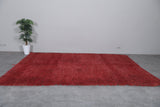 Plush Moroccan Vintage Rug in Bold Red - 7.4 x 11.1 Feet