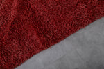 Plush Moroccan Vintage Rug in Bold Red - 7.4 x 11.1 Feet