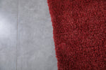 Plush Moroccan Vintage Rug in Bold Red - 7.4 x 11.1 Feet