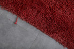 Plush Moroccan Vintage Rug in Bold Red - 7.4 x 11.1 Feet