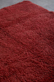 Plush Moroccan Vintage Rug in Bold Red - 7.4 x 11.1 Feet