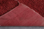 Plush Moroccan Vintage Rug in Bold Red - 7.4 x 11.1 Feet