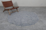 Window gray moroccan round rug - custom round rug