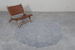 Window gray moroccan round rug - custom round rug