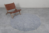 Window gray moroccan round rug - custom round rug